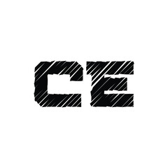 CE monogram logo design letter text name symbol monochrome logotype alphabet character simple logo