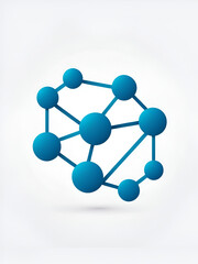 Fototapeta premium Connected nodes icon, solid design of topology