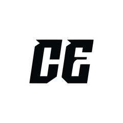 CE monogram logo design letter text name symbol monochrome logotype alphabet character simple logo