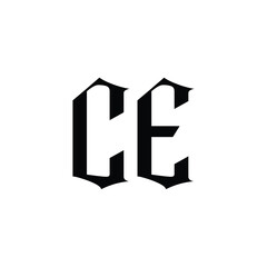 CE monogram logo design letter text name symbol monochrome logotype alphabet character simple logo