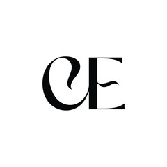 CE monogram logo design letter text name symbol monochrome logotype alphabet character simple logo