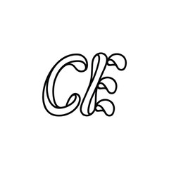 CE monogram logo design letter text name symbol monochrome logotype alphabet character simple logo