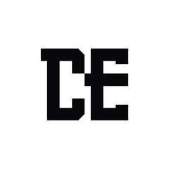 CE monogram logo design letter text name symbol monochrome logotype alphabet character simple logo