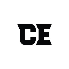 CE monogram logo design letter text name symbol monochrome logotype alphabet character simple logo