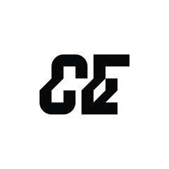 CE monogram logo design letter text name symbol monochrome logotype alphabet character simple logo