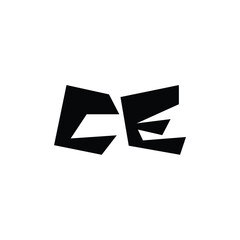 CE monogram logo design letter text name symbol monochrome logotype alphabet character simple logo