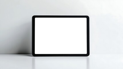 Black Tablet in Landscape Mode with a Blank Screen / 横向きの空白画面の黒いタブレット