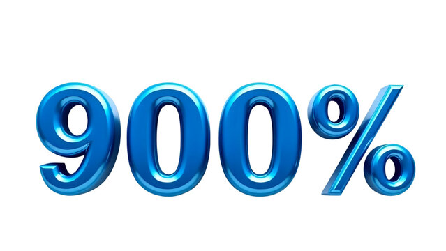 blue 900 percent sign