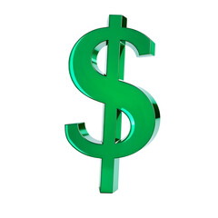 Obraz premium green dollar sign