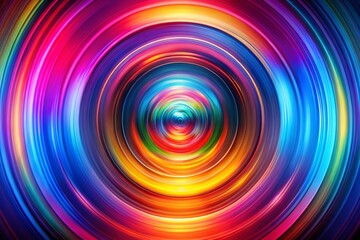 Abstract Geometric Background: Moving Circle, Depth of Field, Colorful Shapes