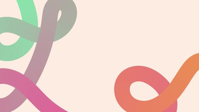 Abstract flowing squiggle line background. Gradient doodle line banner background