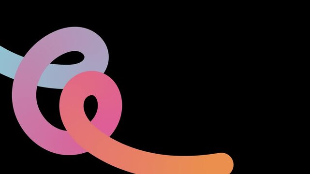 Abstract flowing squiggle line background. Gradient doodle line banner background