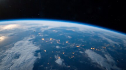 Obraz premium Earth from Space, Night View