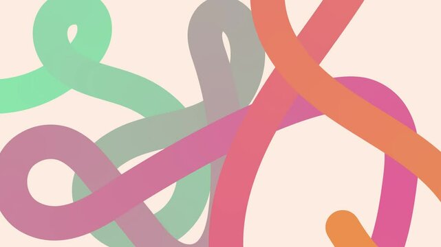 Abstract flowing squiggle line background. Gradient doodle line banner background