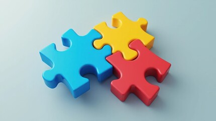 Obraz premium 3D Puzzle Piece Icon Representing Problem-Solving