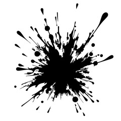 Paint splatter silhouette