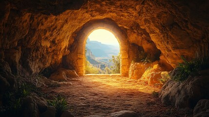 empty Easter tomb