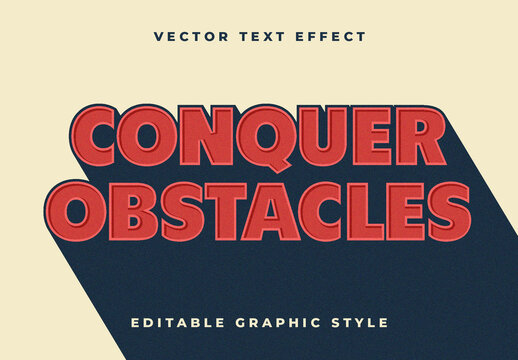 Red Blue Bold Projection Strong Impactful Text Effect