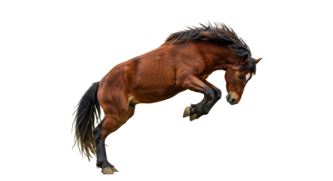 Horse Jumping isolated on transparent background, Horse Jump PNG
