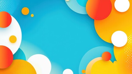 Transform your space with a vibrant gradient background, featuring 3D shapes and lively colors perfect for modern digital needs.