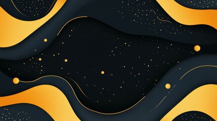 Obraz premium Discover a stunning dark and gold abstract background that embodies luxury with elegant shapes, perfect for modern designs.
