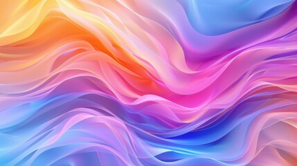 Obraz premium Experience the allure of abstract patterns in a dreamy blend of pastel waves and magical light. Perfect for wallpapers