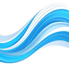 Fototapeta premium Abstract Blue Waves on White Background