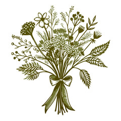 Fototapeta premium vector botanical plant and flower for logo and t-shirt