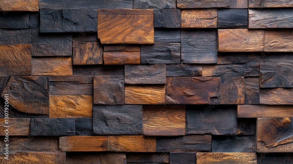Poster discover a rustic wooden wall featuring a linear texture and intricate relief pattern, perfect for a