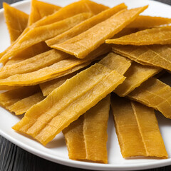 Filefish jerky made from dried filefish fillet