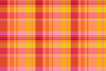 Vibrant pink, orange, and yellow plaid pattern. Perfect for textile design, fashion, websites, and branding projects.  A cheerful and energetic design, ideal for summer or spring themes.