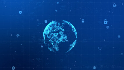 Abstract digital data background. Security background