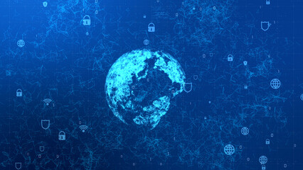 Modern city with wireless network connection and city scape concept. Wireless network and Connection technology concept with city background