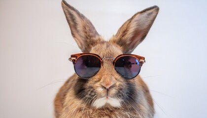 close up of a rabbit wearing sunglasses - easter bunny