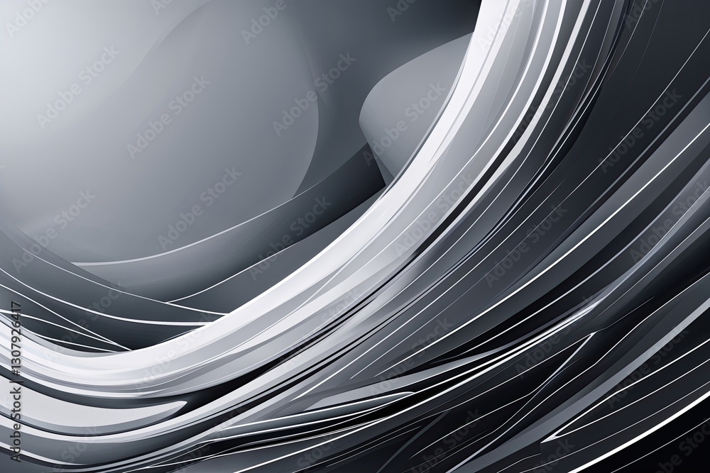 Aufkleber abstract gray lines background illustration with dynamic movement and modern design