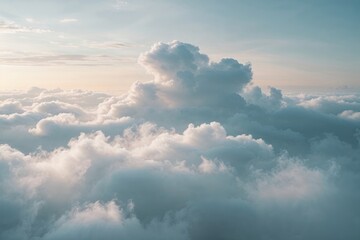 Obraz premium Fluffy Cloud Mist Overlay with Soft Vapor Texture for a Gentle Atmospheric Backdrop