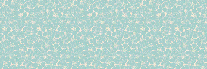 Elegant pale blue floral pattern.  Perfect for textile design, wallpaper, website backgrounds, and stationery.  Subtle yet sophisticated, this repeating motif evokes serenity and calm.