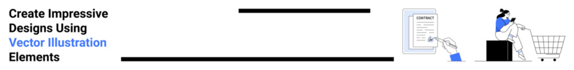 Digital design process showcasing vector tools, shopping cart, and transaction steps. Ideal for e-commerce, online business, creative projects, marketing, process guides, learning flat landing page