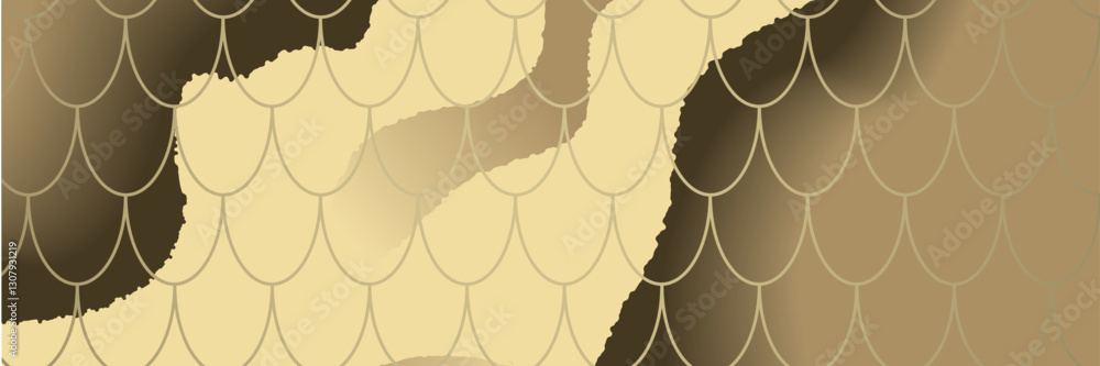 Wall mural banner template design with header interface gradient style