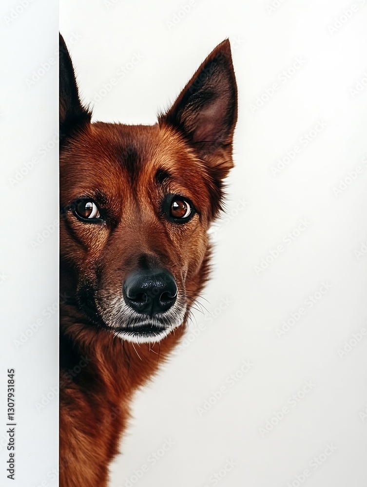 Poster charming close-up image of a dog showcasing its memorable features and adorable expressions : genera