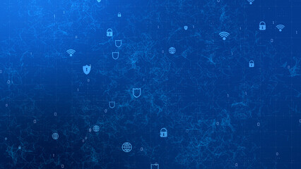 Network security information background. online network future firewall security 