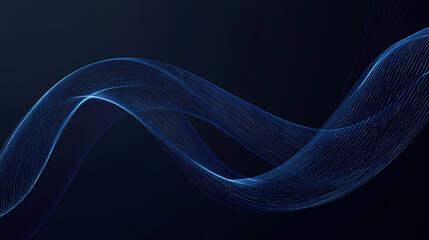 Indigo infinity: an infinite loop of indigo lines stretching out against a dark background, conveying a sense of depth and sophistication. Infinite - Universe. Illustration