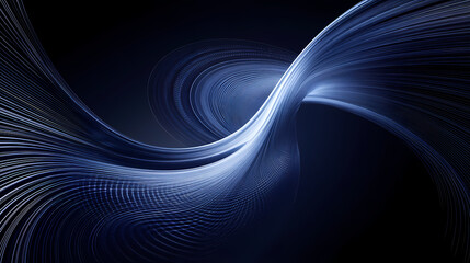 Indigo infinity: an infinite loop of indigo lines stretching out against a dark background, conveying a sense of depth and sophistication. Infinite - Universe. Illustration