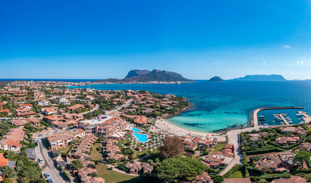 aerial view to Golfo Aranci, Olbia, Sardinia