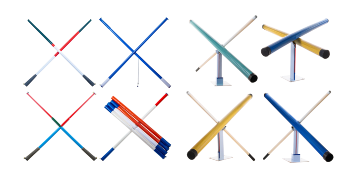 Colorful Crossed Straws on Display in Artistic Arrangement, isolated on transparent background