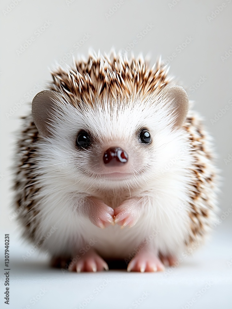 Poster Adorable close up of a cute hedgehog with soft spines and expressive eyes in a serene setting : Generative AI