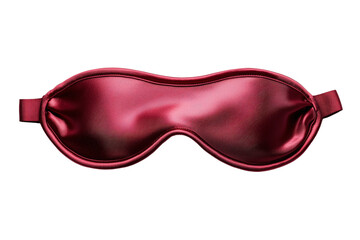 Red silk eye mask with a white background isolated