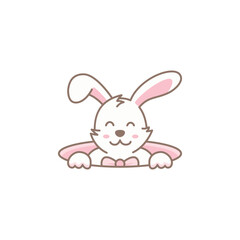 Fototapeta premium Cute Cartoon Bunny Illustration