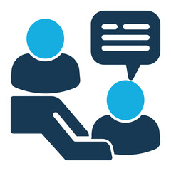 Consultation icon duo tone style for download (Help and Support Pack)	