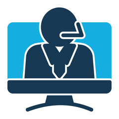 Call Center icon duo tone style for download (Help and Support Pack)	